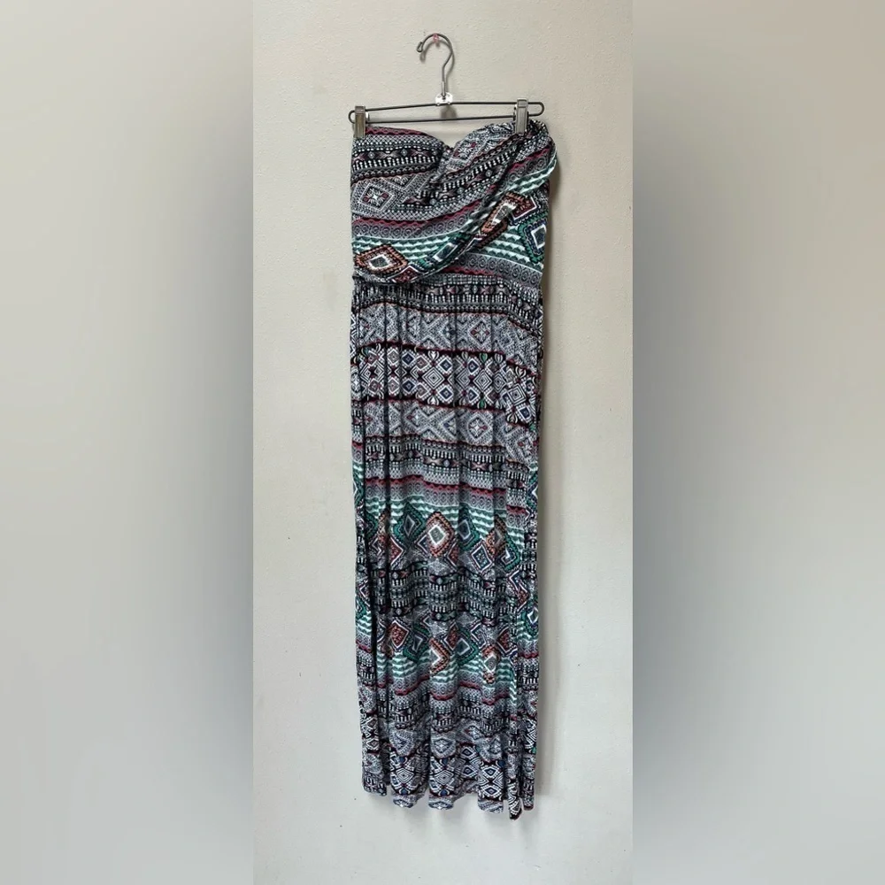 American Rag Women’s Colorful Sleeveless Bohemian Style Stretch Maxi Dress M - Picture 7 of 7
